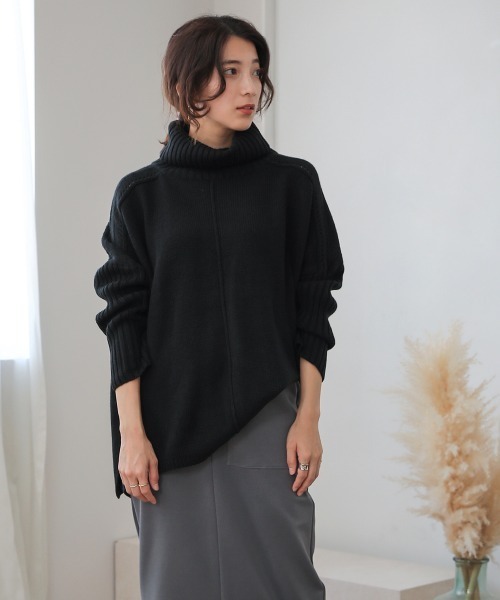 ブージュルード Bou Jeloud タートルリブカラーニット （BLACK） 楽天市場】【SALE／20%OFF】タートルリブカラーニット Bou