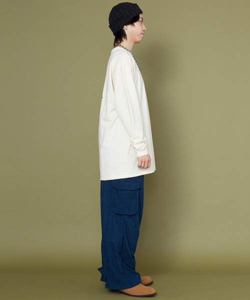 チャイハネ（チャイハネ）の「【チャイハネ】カルーナMEN'SトップスLサイズ（スウェット・メンズ・ホワイト/ピンク/ターコイズブルー・FREE）」の9枚目の写真