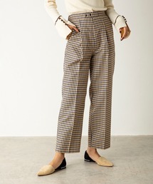 先染めジャカードフレアパンツ