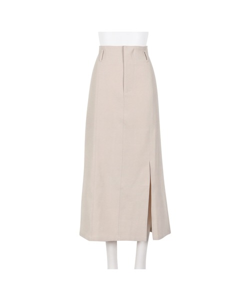 KOBE LETTUCE（コウベレタス）の「起毛ツイルフロントスリットナロースカート（スカート・レディース・ブラック/ホワイト系/ベージュ・FREE）」の9枚目の写真