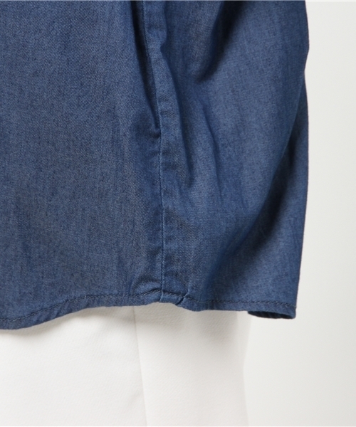 FRAMeWORK(フレームワーク)の「テンセルデニム ムネポケット シャツ。(シャツ/ブラウス・レディース・ネイビー/ブルー系その他/ホワイト・FREE)」の10枚目の写真
