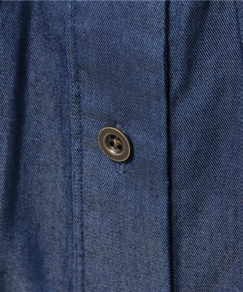 FRAMeWORK(フレームワーク)の「テンセルデニム ムネポケット シャツ。(シャツ/ブラウス・レディース・ネイビー/ブルー系その他/ホワイト・FREE)」の12枚目の写真