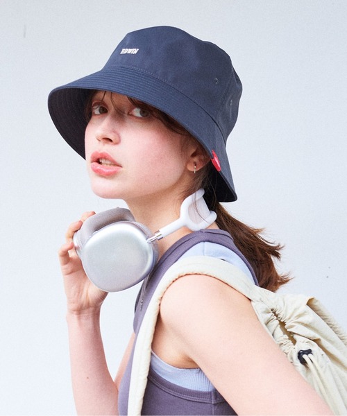 EDWIN(エドウィン)の「【EDWIN】ロゴ刺繍バケットハット(ハット・レディース・キナリ/グリーン/ブラウン/ブラック/キャメル/ベージュ/グレー/ピンク・フリー)」の4枚目の写真