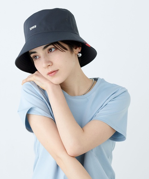 EDWIN(エドウィン)の「【EDWIN】ロゴ刺繍バケットハット(ハット・レディース・キナリ/グリーン/ブラウン/ブラック/キャメル/ベージュ/グレー/ピンク・フリー)」の13枚目の写真