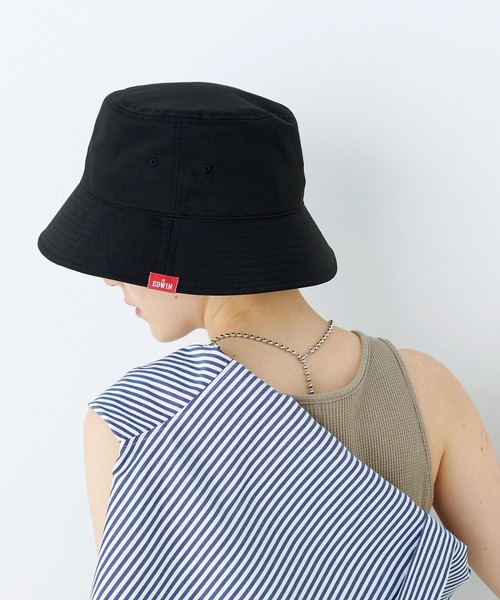 EDWIN(エドウィン)の「【EDWIN】ロゴ刺繍バケットハット(ハット・レディース・キナリ/グリーン/ブラウン/ブラック/キャメル/ベージュ/グレー/ピンク・フリー)」の11枚目の写真