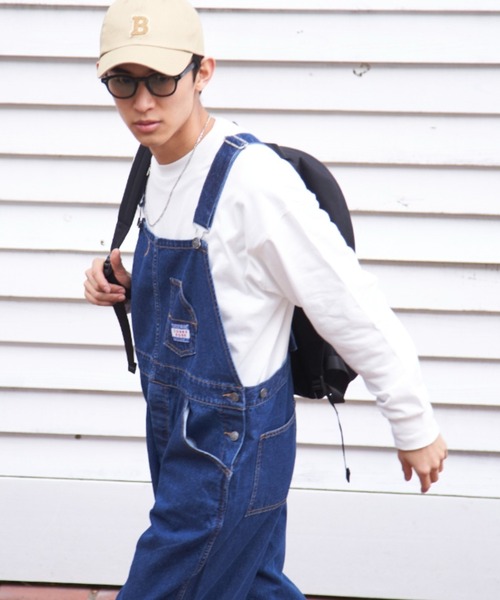 CIAOPANIC（チャオパニック）の「【CONES BOSS × CIAOPANIC】ビッグオーバーオール（サロペット/オーバーオール・レディース・オフホワイト/ブルー/ネイビー・MEDIUM/LARGE）」の3枚目の写真