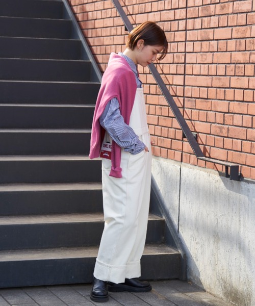 CIAOPANIC（チャオパニック）の「【CONES BOSS × CIAOPANIC】ビッグオーバーオール（サロペット/オーバーオール・レディース・オフホワイト/ブルー/ネイビー・MEDIUM/LARGE）」の4枚目の写真