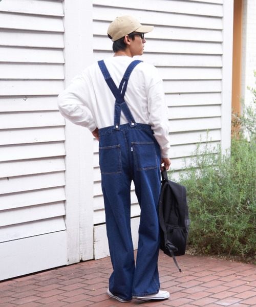 CIAOPANIC（チャオパニック）の「【CONES BOSS × CIAOPANIC】ビッグオーバーオール（サロペット/オーバーオール・レディース・オフホワイト/ブルー/ネイビー・MEDIUM/LARGE）」の9枚目の写真