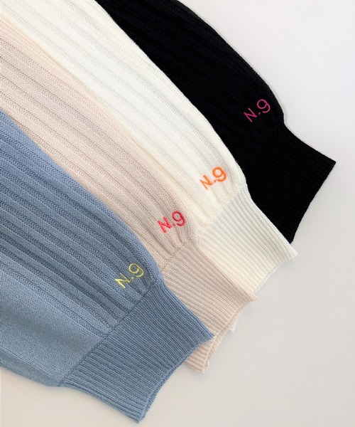 Q(キュー)の「針抜き切替ドルマンニット(ニット/セーター・レディース・ベージュ/アイボリー/ブラック/ライトブルー・MEDIUM)」の6枚目の写真