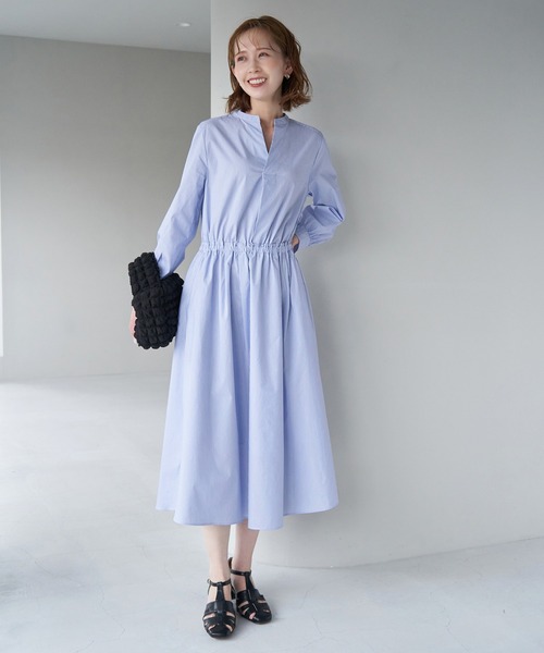 ROPE' PICNIC(ロペピクニック)の「着丈が選べる/ストライプワンピース(ワンピース・レディース・サックスブルー/ピンク系その他/ネイビー・T38/38)」の11枚目の写真