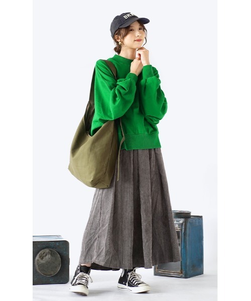 e-zakkamania stores(イーザッカマニアストアーズ)の「ラウンド キャンバスショルダーバッグ(ショルダーバッグ・レディース・カーキ/グレイッシュベージュ/アイボリー/ブラック・-)」の22枚目の写真