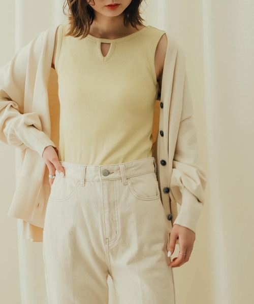 SENSE OF PLACE by URBAN RESEARCH（センスオブプレイスバイアーバンリサーチ）の「2WAYタンクトップ（タンクトップ・レディース・ブラック/ベージュ/パープル/アイボリー・ONE）」の11枚目の写真