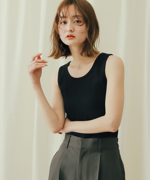 SENSE OF PLACE by URBAN RESEARCH（センスオブプレイスバイアーバンリサーチ）の「2WAYタンクトップ（タンクトップ・レディース・ブラック/ベージュ/パープル/アイボリー・ONE）」の16枚目の写真