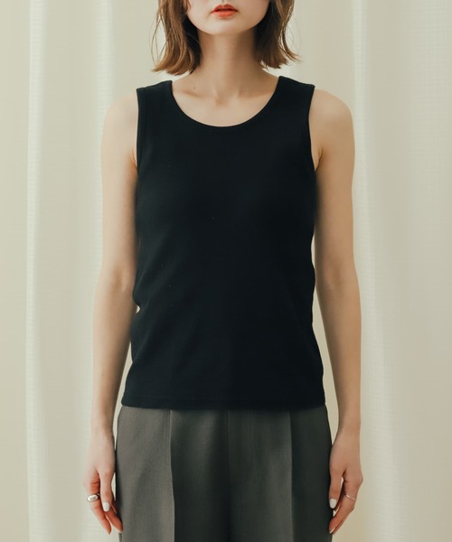 SENSE OF PLACE by URBAN RESEARCH（センスオブプレイスバイアーバンリサーチ）の「2WAYタンクトップ（タンクトップ・レディース・ブラック/ベージュ/パープル/アイボリー・ONE）」の20枚目の写真