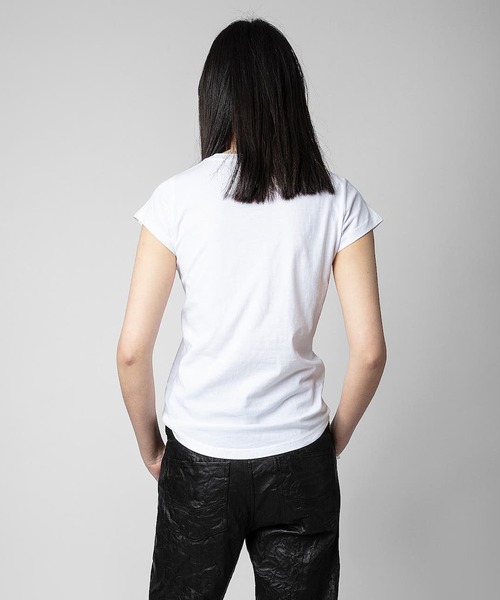 ZADIG&VOLTAIRE(ザディグ エ ヴォルテール)の「SKINNY HEART ST VALENTIN(Tシャツ/カットソー・レディース・ホワイト・XS/S/M/L)」の5枚目の写真