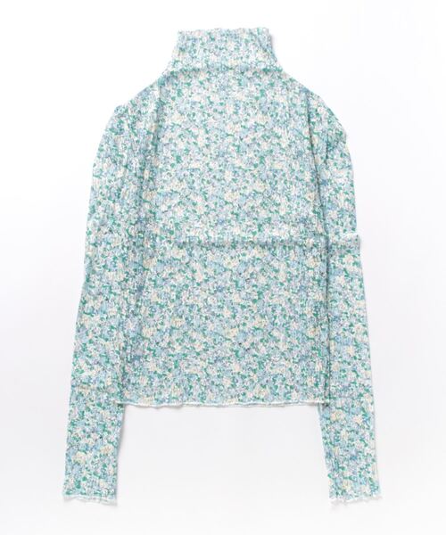 Jeudi（ジュディ）の「シアーフラワーモチーフデザイントップス（Tシャツ/カットソー・レディース・グリーン・FREE）」の2枚目の写真