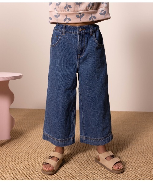 【セール】デニムワイドパンツ（デニムパンツ）｜PETIT BATEAU（プチバトー）