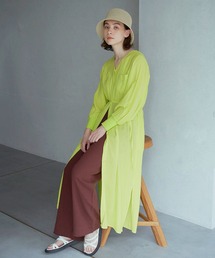 シアーロングシャツワンピース