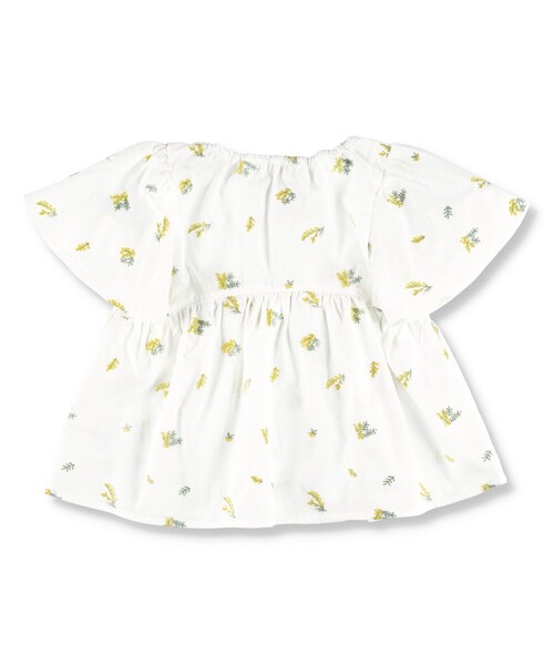 BRANSHES(ブランシェス)の「【ペア/お揃い】ミモザ刺繍チュニック(チュニック・キッズ・オフホワイト/ネイビー・90/100/130/110/120)」の19枚目の写真