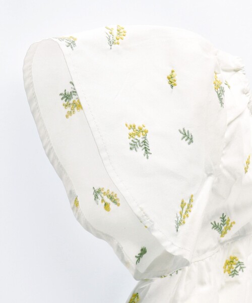 BRANSHES(ブランシェス)の「【ペア/お揃い】ミモザ刺繍チュニック(チュニック・キッズ・オフホワイト/ネイビー・90/100/130/110/120)」の17枚目の写真