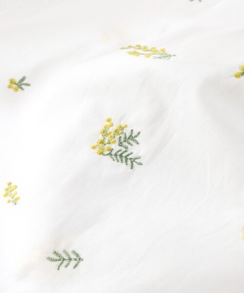 BRANSHES(ブランシェス)の「【ペア/お揃い】ミモザ刺繍チュニック(チュニック・キッズ・オフホワイト/ネイビー・90/100/130/110/120)」の13枚目の写真