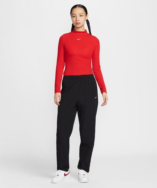 ナイキ スポーツウェア エッセンシャル ウィメンズ リブ モックネック ロングスリーブ トップ / Nike Sportswear Essential Women's Ribbed Mock-Neck Long-Sleeve Top＜XS-2XL 展開＞（Tシャツ/カットソー）｜NIKE（ナイキ）