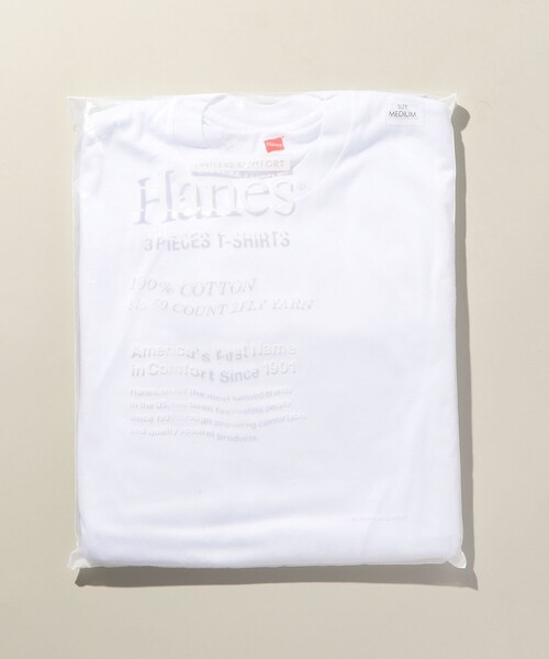 HANES（ヘインズ）の「【別注】 ＜Hanes（ヘインズ）＞ 3PACK T-SHIRTS/パックTシャツ（Tシャツ/カットソー・メンズ・ホワイト/ブラック・M/XS/L/XL/S）」の12枚目の写真