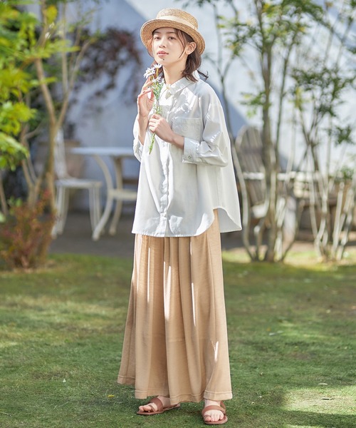 Viola e Viola（ヴィオラエヴィオラ）の「裏地ひんやりパンツ（レギュラー丈）（その他パンツ・レディース・ブルー/ベージュ/イエロー/ネイビー/ブラック系その他・XX-LARGE/MEDIUM/LARGE/X-LARGE）」の7枚目の写真
