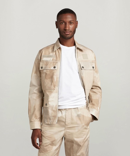 セール】4 POCKET ZIP JACKET/ミリタリーディテール4ポケットカモフラ