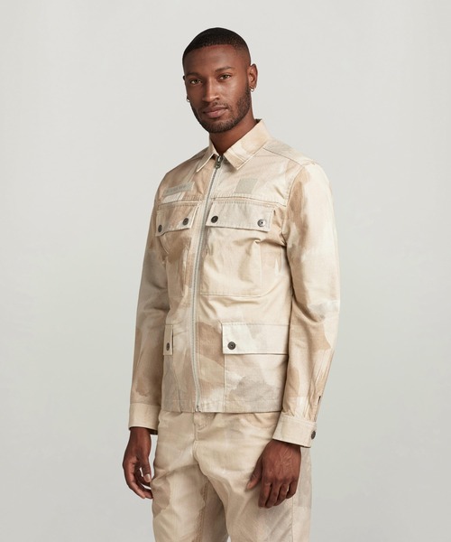 G-STAR（ジースター）の「4 POCKET ZIP JACKET/ミリタリーディテール4ポケットカモフラジップジャケット（ミリタリージャケット・メンズ・カモフラージュ・SMALL/LARGE/MEDIUM）」の3枚目の写真