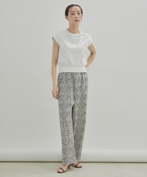 SALON adam et rope'（サロン アダム エ ロペ）の「【LIBERTY】【セットアップ対応・洗える】リバティプリントイージーリラックスパンツ（その他パンツ・レディース・ピンク/ブラウン/ブラック・FREE）」の12枚目の写真