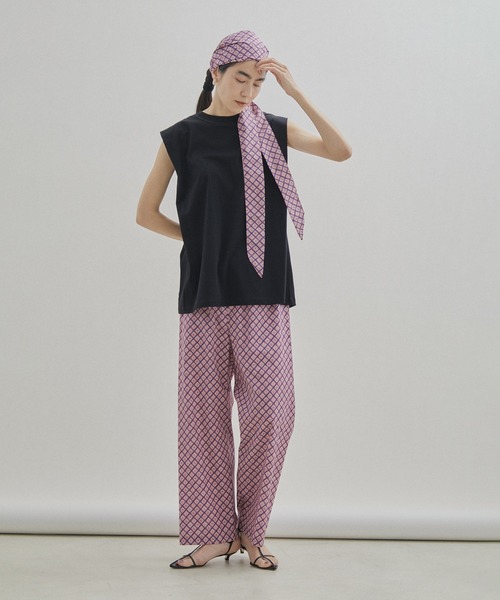 SALON adam et rope'（サロン アダム エ ロペ）の「【LIBERTY】【セットアップ対応・洗える】リバティプリントイージーリラックスパンツ（その他パンツ・レディース・ピンク/ブラウン/ブラック・FREE）」の20枚目の写真