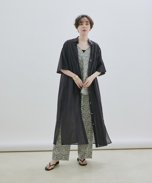 SALON adam et rope'（サロン アダム エ ロペ）の「【LIBERTY】【セットアップ対応・洗える】リバティプリントイージーリラックスパンツ（その他パンツ・レディース・ピンク/ブラウン/ブラック・FREE）」の21枚目の写真