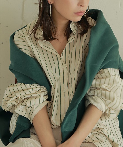 CREDONA(クレドナ)の「cdnルーズブロードSH(シャツ/ブラウス・レディース・ブラック/サックスブルー/その他/オフホワイト・FREE)」の8枚目の写真