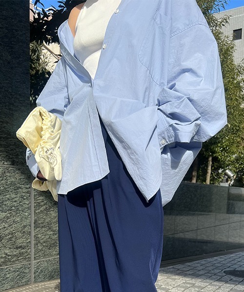 CREDONA(クレドナ)の「cdnルーズブロードSH(シャツ/ブラウス・レディース・ブラック/サックスブルー/その他/オフホワイト・FREE)」の10枚目の写真