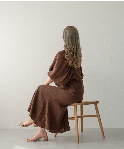 Ambre Ciel(アンブルシエル)の「2WAYガーゼボリュームマーメイドワンピース/【WEB/EC限定商品】(ワンピース・レディース・ダークブラウン/モカ/アイボリー/ブラック・FREE)」の17枚目の写真
