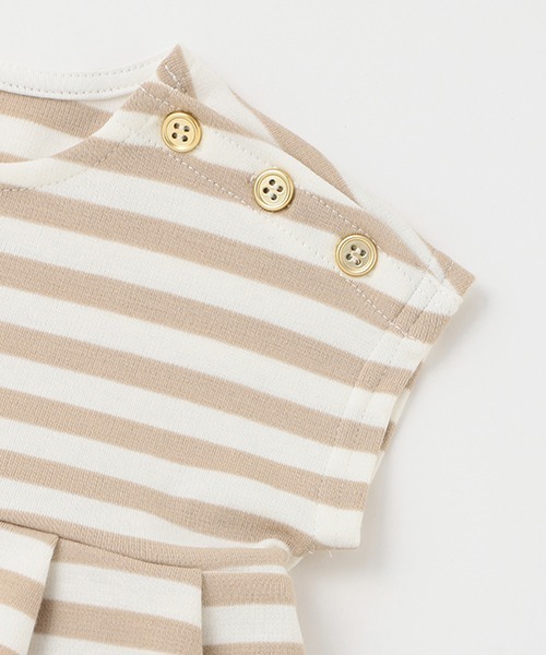 petit main（プティマイン）の「【リンク】ボーダーセットアップ(キッズ)（セットアップ・キッズ・ベージュ/ネイビー・120cm/110cm/90cm/130cm/100cm/80ｃｍ）」の12枚目の写真