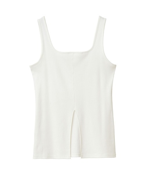 MANOF（マノフ）の「SQUARE CUT TANK TOP（タンクトップ・レディース・アイボリー/ホワイト/ブラック・S/M）」の9枚目の写真