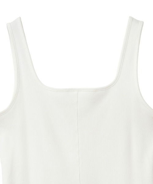 MANOF（マノフ）の「SQUARE CUT TANK TOP（タンクトップ・レディース・アイボリー/ホワイト/ブラック・S/M）」の11枚目の写真
