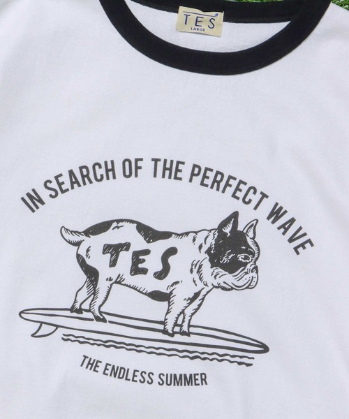 The Endless Summer(エンドレスサマー)の「TES OVAL LOGO RINGER T-SHIRT / Tシャツ(Tシャツ/カットソー・メンズ・グリーン/ネイビー/イエロー/ブラック・X-LARGE/LARGE/MEDIUM/SMALL)」の6枚目の写真