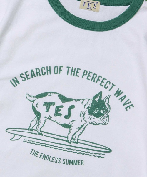 The Endless Summer(エンドレスサマー)の「TES OVAL LOGO RINGER T-SHIRT / Tシャツ(Tシャツ/カットソー・メンズ・グリーン/ネイビー/イエロー/ブラック・X-LARGE/LARGE/MEDIUM/SMALL)」の7枚目の写真