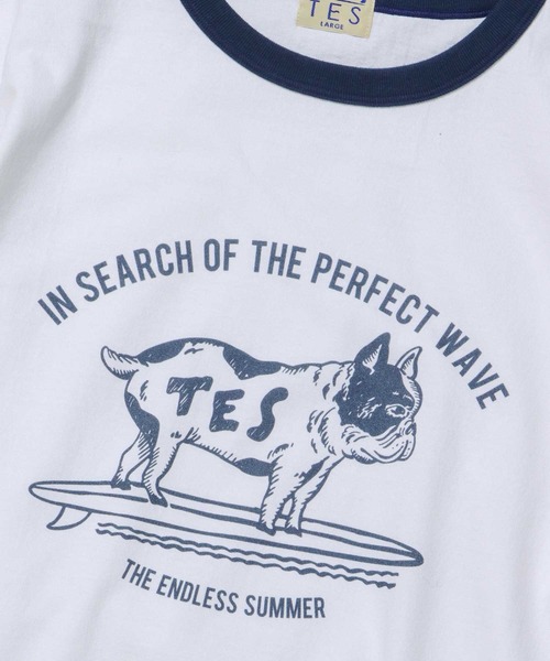 The Endless Summer(エンドレスサマー)の「TES OVAL LOGO RINGER T-SHIRT / Tシャツ(Tシャツ/カットソー・メンズ・グリーン/ネイビー/イエロー/ブラック・X-LARGE/LARGE/MEDIUM/SMALL)」の8枚目の写真