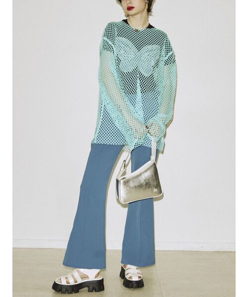 jouetie（ジュエティ）の「センターピンタックカラーフレアパンツ（その他パンツ・レディース・ブラック/ピンク/ブルー・MEDIUM）」の16枚目の写真