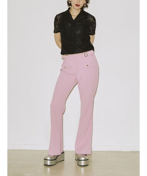 jouetie（ジュエティ）の「センターピンタックカラーフレアパンツ（その他パンツ・レディース・ブラック/ピンク/ブルー・MEDIUM）」の11枚目の写真