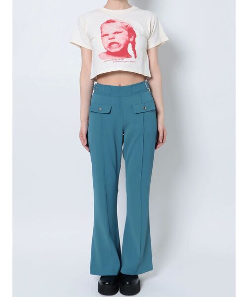 jouetie（ジュエティ）の「センターピンタックカラーフレアパンツ（その他パンツ・レディース・ブラック/ピンク/ブルー・MEDIUM）」の18枚目の写真