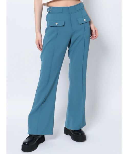 jouetie（ジュエティ）の「センターピンタックカラーフレアパンツ（その他パンツ・レディース・ブラック/ピンク/ブルー・MEDIUM）」の7枚目の写真