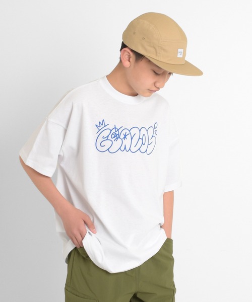 GLAZOS（グラソス）の「【接触冷感】フロントグラフィックロゴ発泡プリントビッグ半袖Tシャツ（Tシャツ/カットソー・キッズ・パープル/ネイビー/グレー/ホワイト/イエロー・130cm/160cm/150cm/140cm/170cm）」の2枚目の写真