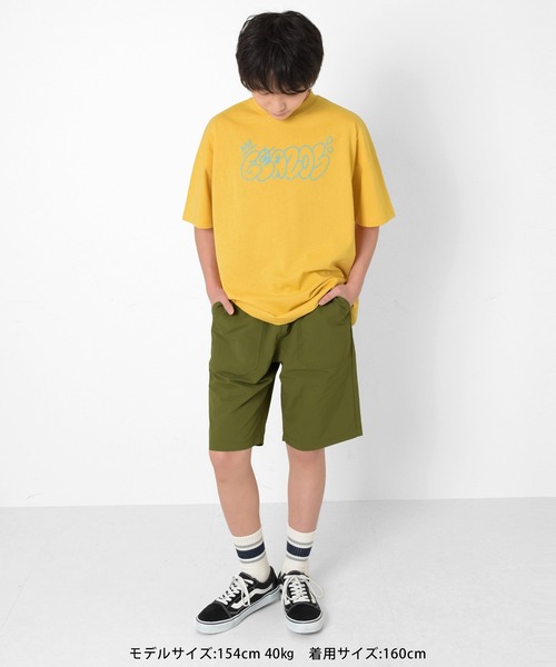 GLAZOS（グラソス）の「【接触冷感】フロントグラフィックロゴ発泡プリントビッグ半袖Tシャツ（Tシャツ/カットソー・キッズ・パープル/ネイビー/グレー/ホワイト/イエロー・130cm/160cm/150cm/140cm/170cm）」の19枚目の写真