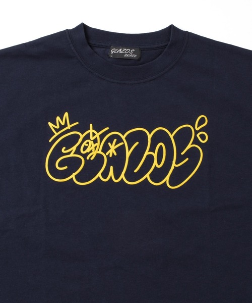 GLAZOS（グラソス）の「【接触冷感】フロントグラフィックロゴ発泡プリントビッグ半袖Tシャツ（Tシャツ/カットソー・キッズ・パープル/ネイビー/グレー/ホワイト/イエロー・130cm/160cm/150cm/140cm/170cm）」の9枚目の写真