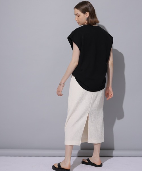 CADUNEカデュネ ラガーカットソー　グレー×ブルー CADUNEカデュネ ラガーカットソー グレー×ブルー CADUNEカデュネ